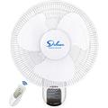 Simple Deluxe 16 Inch Digital Wall Mount Fan with Remote Controller, 3 Speed Oscillating Fan for Household, 90 Degree, with 72 Inches Power Cord, White