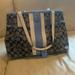 Coach Bags | Coach Signature Striped Purse Tote Gray/Blue | Color: Blue/Gray | Size: Os