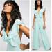 Free People Dresses | Fame + Partners Free People Maxi Jumpsuit Blue New | Color: Blue/Green | Size: 0