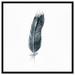 Dakota Fields Fashion & Glam Sole Feather Feathers - Painting Print on Canvas in Blue | 24 H x 24 W x 1.5 D in | Wayfair