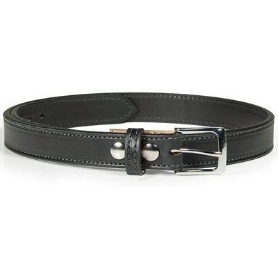 Bigfoot Gun Belts Slim Steel Dress Gun Belt - Men's 32 Inch Stainless Steel Buckle Black GBDB-32-BL-SS