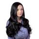 hair2heart Perücke Lange Lockig Kunsthaar Wig Damen Perücke - Schwarz 70cm 190g