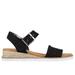 Skechers Women's BOBS Desert Kiss - Adobe Princess Sandals | Size 6.5 | Black | Textile | Vegan