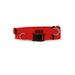 Coastal Pet Products Personalized Red Adjustable Dog Collar with Plastic Buckle, Medium