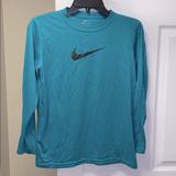 Nike Shirts & Tops | Boys Nike Dri-Fit Long Sleeve T-Shirt | Color: Blue/Green | Size: Lb