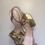 Kate Spade Shoes | Gold Kate Spade Cork Wedges | Color: Gold | Size: 5.5