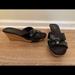 Nine West Shoes | Nine West Patent Leather & Cork Wedge Heel, Size 9 | Color: Black | Size: 9.5