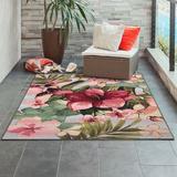 Tropical Floral Rectangle Rug Multi Bright, 7'10" x 9'10", Multi Bright