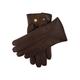 Dents Lumley Men's Fur Lined Leather Gloves BROWN 8.5