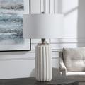 Uttermost Azariah Cream and Beige Crackle Glaze Table Lamp