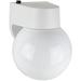 Sunlite 48030 - 1 Lamp 13 watt 120 volt White Glass Globe Fixture (ODF1015/WH)