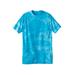 Men's Big & Tall Shrink-Less™ Lightweight Longer-Length Crewneck Pocket T-Shirt by KingSize in Royal Blue Marble (Size XL)