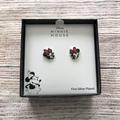 Disney Jewelry | Disney Minnie Mouse Stud Earrings | Color: Red/Silver | Size: Os