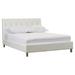 Ivy Bronx Mcgowen Low Profile Platform Bed Upholstered/Faux leather in White | 38 H x 63.5 W x 83 D in | Wayfair BB62A9BDA1174E8193A5305AB3FC0024