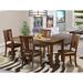 Charlton Home® Sisneros 4 - Person Rubberwood Dining Set Wood in Brown/Red | 30 H in | Wayfair 5FB4EF6068B9486FA61FC3608F119A98