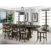 World Menagerie Parthenia 9 Piece Extendable Dining Set Wood/Upholstered in Brown | Wayfair 0587F557EFAD4A519AF7E967B43DB34D