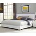 Ivy Bronx Jaggers Low Profile Standard Bed Upholstered/Faux leather in Brown/White | 48.5 H x 79.5 W x 86.5 D in | Wayfair