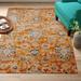 Brown 60 x 0.5 in Area Rug - Charlton Home® Magdy Floral Rust Area Rug Polyester/Microfiber | 60 W x 0.5 D in | Wayfair