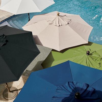 Octagonal Outdoor Market Patio Umbrella - Black, B...
