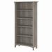 Bush Furniture Salinas Tall 5 Shelf Bookcase in Driftwood Gray - Bush Furniture SAB132DG-03