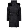 Monsoon Ladies Patsy Long Padded Coat in Recycled Fabric Womens Size Large - Black Winter Outerwear