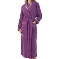 Slenderella Elegant Embroidered Boucle Fleece Wrap Housecoat (24/26, Plum)