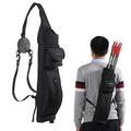 TOPARCHERY Archery Back Arrow Quiver Arrow Holder Shoulder Hanged Target Shooting Quiver for Arrows with Two Front Pockets
