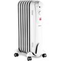 Netagon White Electric 7 Fin 1500W Oil Filled Radiator Heater with Adjustable Temperature Thermostat, 3 Heat Settings - FREE TIMER