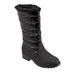 Extra Wide Width Women's Benji High Boot by Trotters in Black Black (Size 7 1/2 WW)
