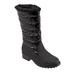 Women's Benji High Boot by Trotters in Black Black (Size 9 1/2 M)