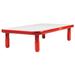 "BaseLine 48"" x 30"" Rectangular Table - Candy Apple Red with 12"" Legs - Children's Factory AB745RPR12"