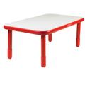 "BaseLine 48"" x 30"" Rectangular Table - Candy Apple Red with 20"" Legs - Children's Factory AB745RPR20"