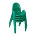 "Value Stack 13"" Child Chair - 4 Pack - Shamrock Green - Children's Factory AB7713PG4"