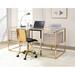 Zoomie Kids Brinckerhoff Glass Desk Glass/Metal in Yellow | 30 H x 64 W x 28 D in | Wayfair 0F42D4DB6814437394329812CDDDEDA3