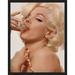 Buy Art For Less Marilyn Monroe Drinking - Photograph Print on Paper Canvas | 18.5 H x 14.5 W x 1.25 D in | Wayfair IF MM002 16x12 1.25 Black Plexi