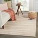 Pink 96 x 0.5 in Area Rug - Longshore Tides Veda Striped Handwoven Area Rug Wool/Bamboo Slat & Seagrass | 96 W x 0.5 D in | Wayfair
