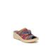 Women's Smile Sandals by BZees in Raspberry Mimosa Stripe (Size 11 M)