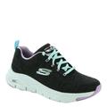 Skechers Sport Arch Fit-Comfy Wave - Womens 8.5 Black Sneaker Medium