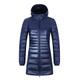 Lightweight Long Down Jacket Women with Hood Womens Down Coats Women's Packable Down Jacket Down Filled Coat Stand Collar Quilted Padded Hooded Puffer Jacket Ladies Bubble Puffa Jacket Winter Navy