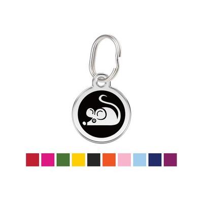 Red Dingo Mouse Personalized Stainless Steel Cat ID Tag, Small, Black