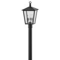 Hinkley Lighting Huntersfield 20 Inch Tall 3 Light Outdoor Post Lamp - 14061BK