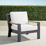 Calhoun Lounge Chair with Cushions in Aluminum - Rain Resort Stripe Sand, Standard - Frontgate