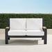 Calhoun Loveseat with Cushions in Aluminum - Rain Aruba, Standard - Frontgate