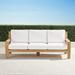 Calhoun Sofa with Cushions in Natural Teak - Classic Linen Bleu, Standard - Frontgate