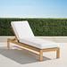 Calhoun Chaise with Cushions in Natural Teak - Rain Resort Stripe Indigo, Standard - Frontgate