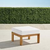 Calhoun Ottoman with Cushion in Natural Teak - Aruba, Standard - Frontgate