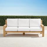 Calhoun Sofa with Cushions in Natural Teak - Performance Rumor Snow, Standard - Frontgate