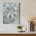 Winston Porter Simple Flower II - Wrapped Canvas Graphic Art Print Canvas, Solid Wood in Gray/White | 12 H x 8 W x 1 D in | Wayfair