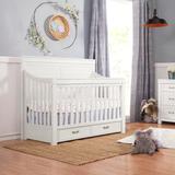 Namesake Wesley Farmhouse 4-in-1 Convertible Crib Wood in White | 49 H x 30 W in | Wayfair M21101HW