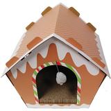 Tucker Murphy Pet™ 16" Herrald Gingerbread Cat Condo Cardboard in Brown | 16 H x 14 W x 12 D in | Wayfair FFBA4D61787442B8BF93407ED61B4025